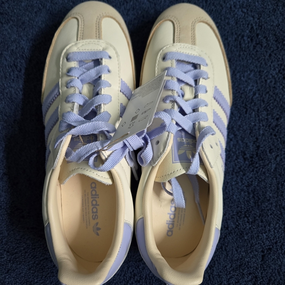 adidas Samba Women’s Sneakers in Cream & Lavender - Picture 2 of 4